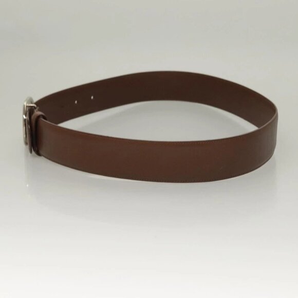 GUCCI Interlocking Belt Leather 33.1"" Black Gold - Picture 4 of 9